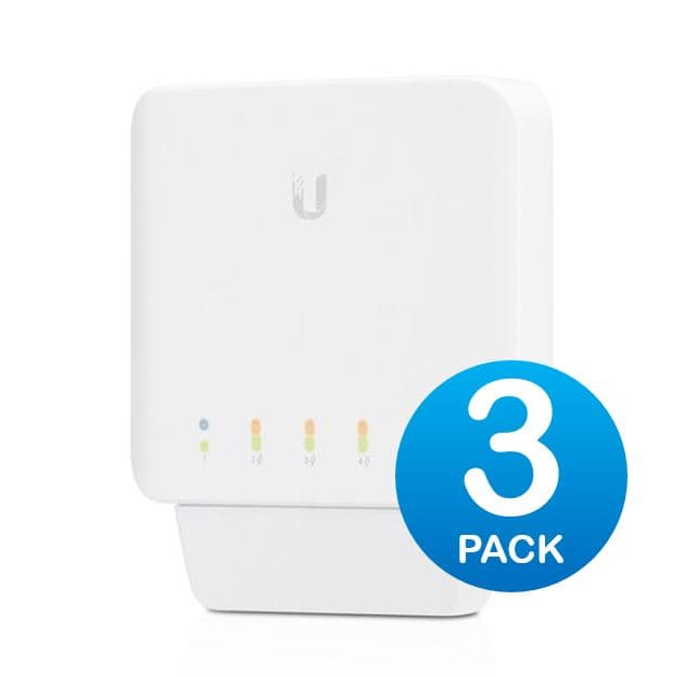 Ubiquiti USW-Flex Managed PoE Switch 3-Pack - 5-Port Gigabit