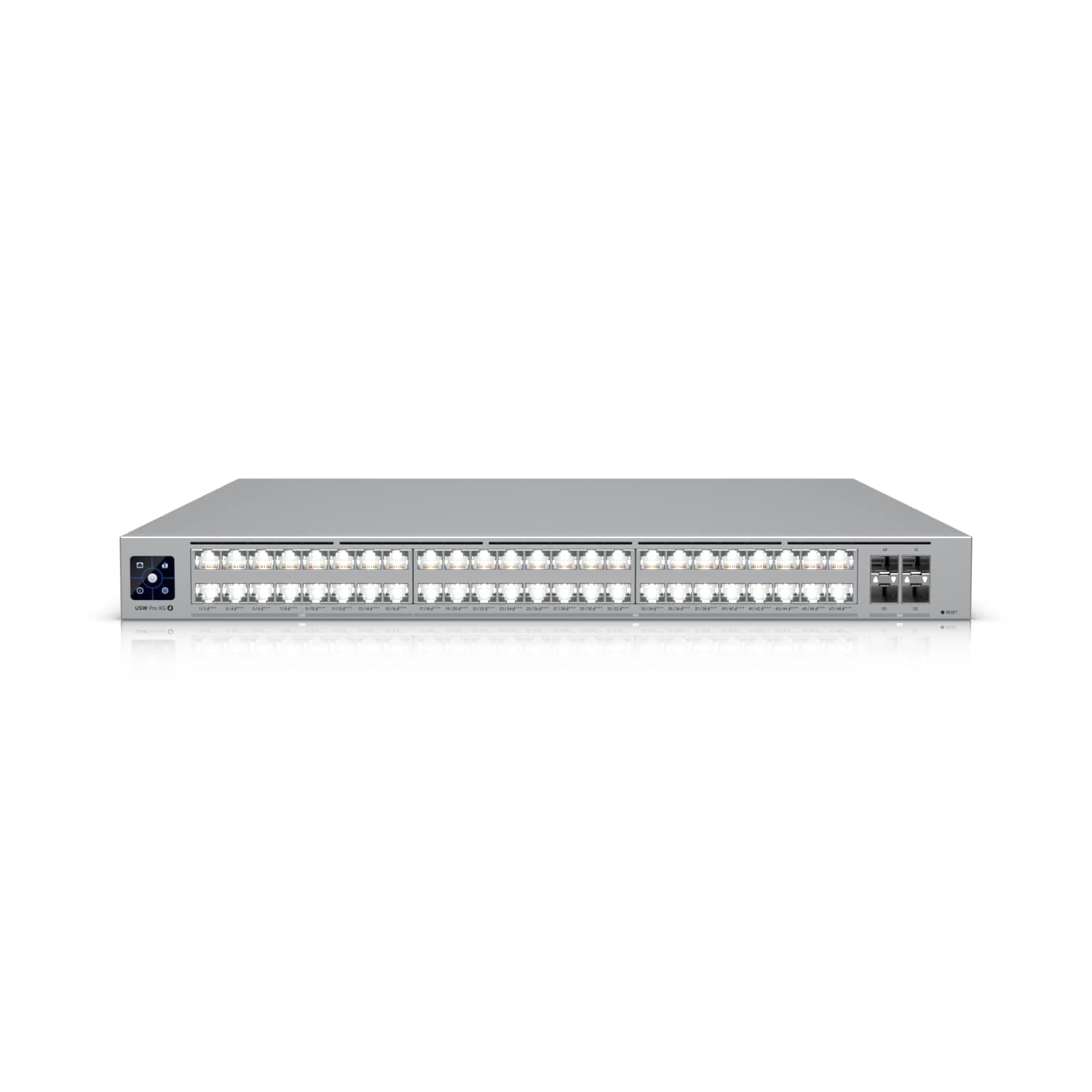 Ubiquiti Pro XG 48 PoE, Professional-grade, 48-port Layer 3 Etherlighting, PoE+++ Switch, (32) 10 GbE, (16) 2.5 GbE PoE, (4) 25G SFP28 Ports