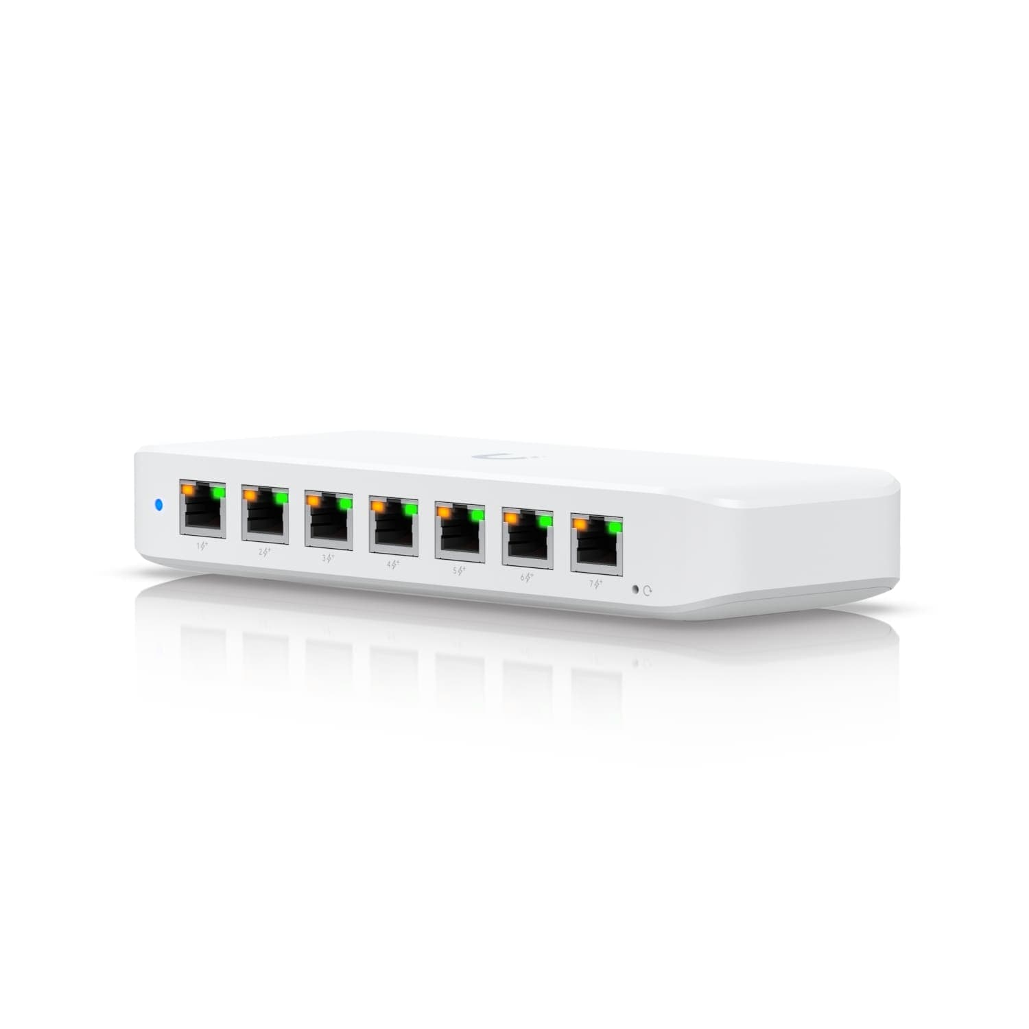 Ubiquiti Ultra 42W, Compact Layer 2, 8-port GbE PoE Switch, Versatile Mounting Options, 7 PoE/PoE+ No Power Supply, PoE++ Input