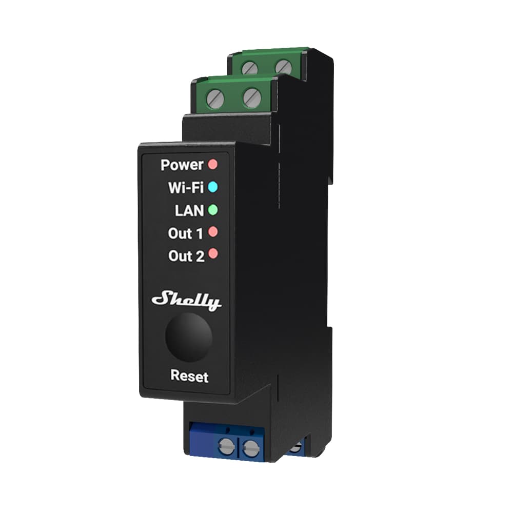 Shelly Pro 2PM DIN Rail Dual Relay with Power Metering