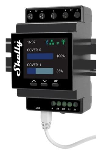Shelly Pro Dual Cover Shutter PM DIN Rail Controller