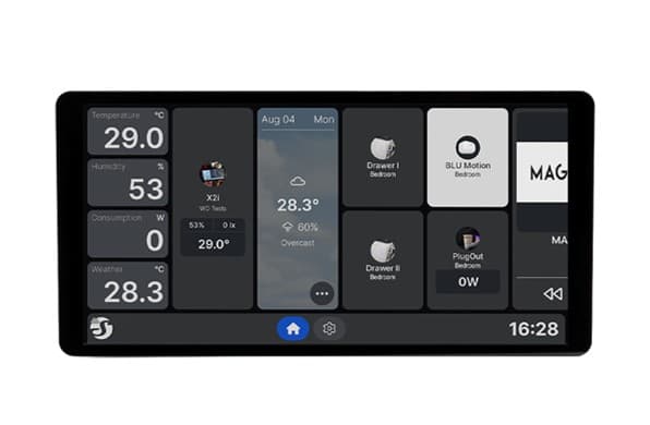 Shelly Wall Display X2i Black Smart Home Control Panel